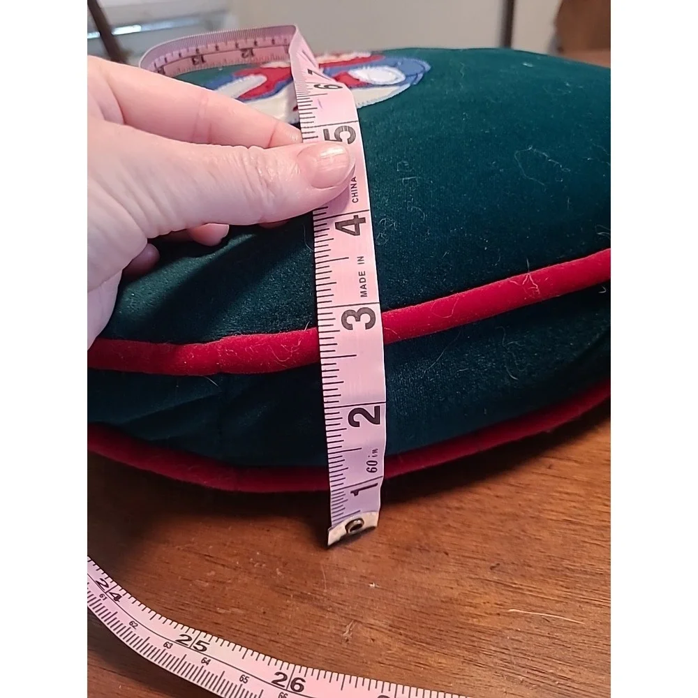 Christmas Velvet Throw Pillows 2 Snowman Christmas Tree Red‎ Green Holiday